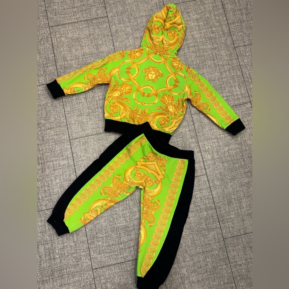 Kids Green and Gold Versace set